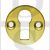 Carlisle Brass M41PB Flat UK Keyway Round Escutcheon Polished Brass