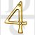 Carlisle Brass N3PB N Series 74mm x 20mm Face Fix Numeral Polished Brass