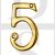Carlisle Brass N5PB N Series 73mm x 42mm Face Fix Numeral Polished Brass