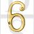 Carlisle Brass N6PB N Series 74mm x 42mm Face Fix Numeral Polished Brass