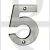 Carlisle Brass NUM10505SSS Numeral No:5 Numeral 50mm 2.0