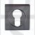 Carlisle Brass SZM001SQBN Square Euro Cylinder Concealed Fix Escutcheon Black Nickel