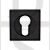 Carlisle Brass SZM001SQMB Square Euro Cylinder Concealed Fix Escutcheon Matt Black
