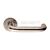 Eurospec CSL1190SSS Grade 304 140mm x 19mm Safety Lever On 52mm Round Rose Satin Stainless Steel