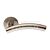Eurospec CSL1193SSS Grade 304 137mm x 19mm Curved Lever On Round Rose Satin Stainless Steel