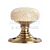 Carlisle Brass Delamain Range DK34ICFB Porcelain Ivory Crackle Mortise Knob On Round Rose Florentine Bronze