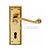 Carlisle Brass FG1YPB Georgian Lever Euro Handle on Rectangular Backplate Polished Brass