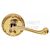 Carlisle Brass FG3PB Period Range Georgian Lever Handle On Round Rose Polished Brass