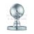 Carlisle Brass M48SC Classical Range Ball Shaped Mortice Knob on Round Rose Satin Chrome