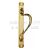 Carlisle Brass PF109ARPB Laurin Design 279mm Pull Handle on 384mm x 42.5mm Backplate Right Hand Polished Brass