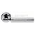 Carlisle Brass SZM110SCCP Serozzetta Range Azul Lever Handle On Round Rose Satin Chrome Polished Chrome