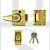 ERA 1830-31 40mm Backset BS3621:2007 High Security Nightlatch Brass Body Brass Cylinder