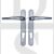 ERA 3295LLC Lever Lever UPVC Multipoint Door Handles 92mm PZ Sprung 122mm Screw Centres Chrome