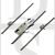ERA 53450019AA Latch Deadbolt 2 Small Hooks Split Spindle 45mm Backset Multipoint Door Mechanism Top Hook to Spindle 570mm
