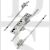 ERA 534580L Latch Deadbolt 2 Small Hooks Split Spindle 45mm Backset Multipoint Door Lock Mechanism Square Ends - 20mm Faceplate