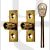 ERA 822-32 Wooden Sash Window Stops 2 Stops & 1 Key Brassed