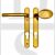 Fab & Fix DCHANLP92HG Windsor Range UPVC Lever/Moveable Pad 92mm PZ Handles Brass - No Spindle