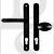 Fab & Fix DLMHANLPBL Balmoral Range UPVC Lever/Moveable Pad 92/62mm Handles Black