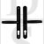 Hoppe Fullex SL97LLBK Lever Lever UPVC Multipoint Door Handles - 68mm PZ Sprung 215mm Screw Centres Black