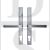 Hoppe Fullex SL97LLSNS Lever Lever UPVC Multipoint Door Handles - With Snib 68mm PZ Sprung 215mm Screw Centres Silver