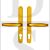 Hoppe Fullex SL97LLG Lever Lever UPVC Multipoint Door Handles - 68mm PZ Sprung 215mm Screw Centres Gold