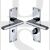 Heritage Brass TR1330-PC Door Handle Bathroom Set Trident Design Polished Chrome