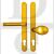 Hoppe HOP831890G London Series UPVC Lever Moveable Pad 92mm/62mm PZ Door Handles Gold