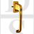 Hoppe HOP0123G London Series Bolt Through Single Locking Patio Handle Gold