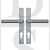 Hoppe HOP70S London Range 70mm Centres UPVC Lever/Lever Handles Silver