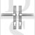 Hoppe HOP72S UPVC London Range 72mm Centres Lever/Lever Handles Silver