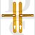 Hoppe HOP832040G UPVC London Range Lever/Lever Handles Gold