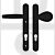 Hoppe HOP92LPBK Hoppe Atlanta Range UPVC 92mm PZ Lever Moveable Pad Door Handles Black