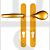 Hoppe HOP92LPG Hoppe Atlanta Range UPVC 92mm PZ Lever Moveable Pad Door Handles Gold