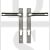 Hoppe HOP92PZ122S London Range UPVC Lever Lever 92pz Door Handles Silver