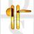 Hoppe HOPLPG Atlanta Range UPVC 92PZ Sprung Lever Fixed Pad Door Handles Gold