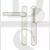 Hoppe HOPLPW Atlanta Range UPVC 92mm PZ Sprung Lever Fixed Pad Door Handles White