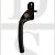 Hoppe TOKLH40BL Tokyo Range UPVC Offset Locking Espag Window Handle Left Hand Black