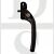 Hoppe TOKRH40BL Tokyo Range UPVC Offset Locking Espag Window Handle Right Hand Black