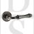 Old English OE127DS Durham Lever Door Handle On Round Rose Distressed Silver