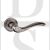 Old English OE178DS Warwick Lever Door Handle On Round Rose Distressed Silver