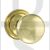 Old English OE58MMKPB Harrogate Solid Brass Mushroom Mortise Knob On Concealed Fix Rose Polished Brass