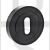 Old English OEESCKMB UK Mortise Key Escutcheon on Round Rose Matt Black