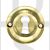 Old English OERKEPB Open Mortise Keyhole Solid Brass Face Fix Round Escutcheon Polished Brass