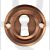 Old English OERKEUDB Open Mortise Keyhole Solid Brass Face Fix Round Escutcheon Urban Dark Bronze