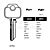 UN39 Cylinder Key Blanks (10)