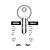 UNL4PL Cylinder Key Blanks (10)