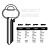 Assa Copy Orion A35FM Cylinder Key Blanks Silca ASS24R JMA AS-FM7 HD AS-FM7 Errebi AA18R Pack of 10