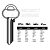 Assa Copy Orion A35X Cylinder Key Blanks Silca ASS36R JMA AS-X7 HD ASS36R Errebi AA40R Pack of 10