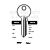 Abus Copy Orion ABS38 Cylinder Key Blanks Errebi C44 Pack of 10