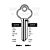 GLB16L Cylinder Key Blanks (10)